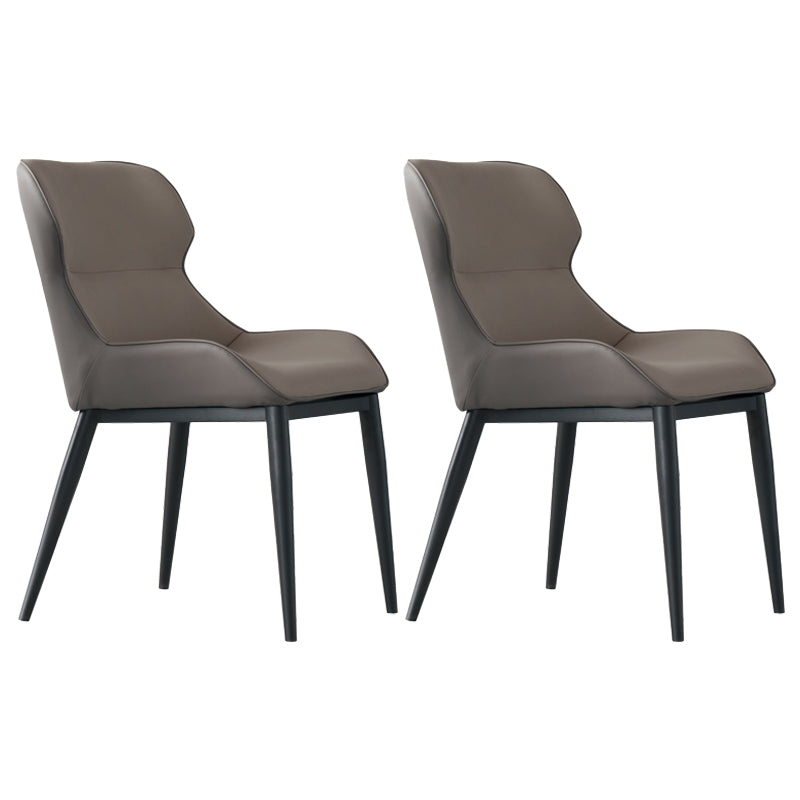 Chaise d'appoint à oreilles de style moderne avec pieds en métal pour un usage domestique (Ensemble de 2)