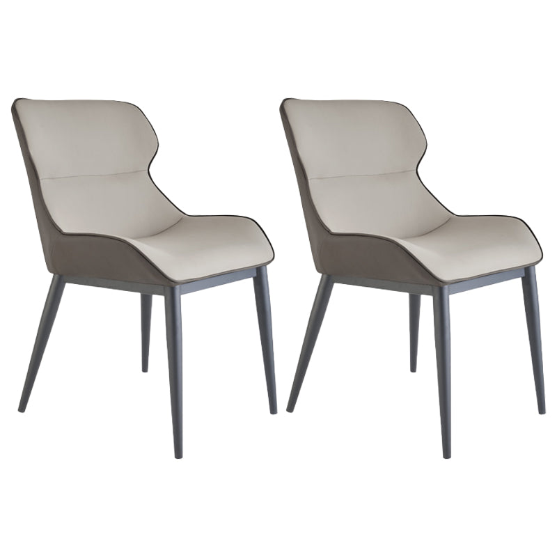 Chaise d'appoint à oreilles de style moderne avec pieds en métal pour un usage domestique (Ensemble de 2)