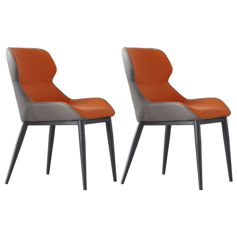 Chaise d'appoint à oreilles de style moderne avec pieds en métal pour un usage domestique (Ensemble de 2)