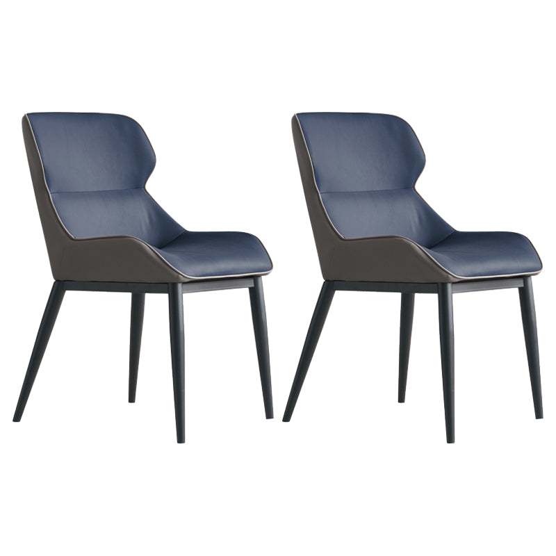 Chaise d'appoint à oreilles de style moderne avec pieds en métal pour un usage domestique (Ensemble de 2)
