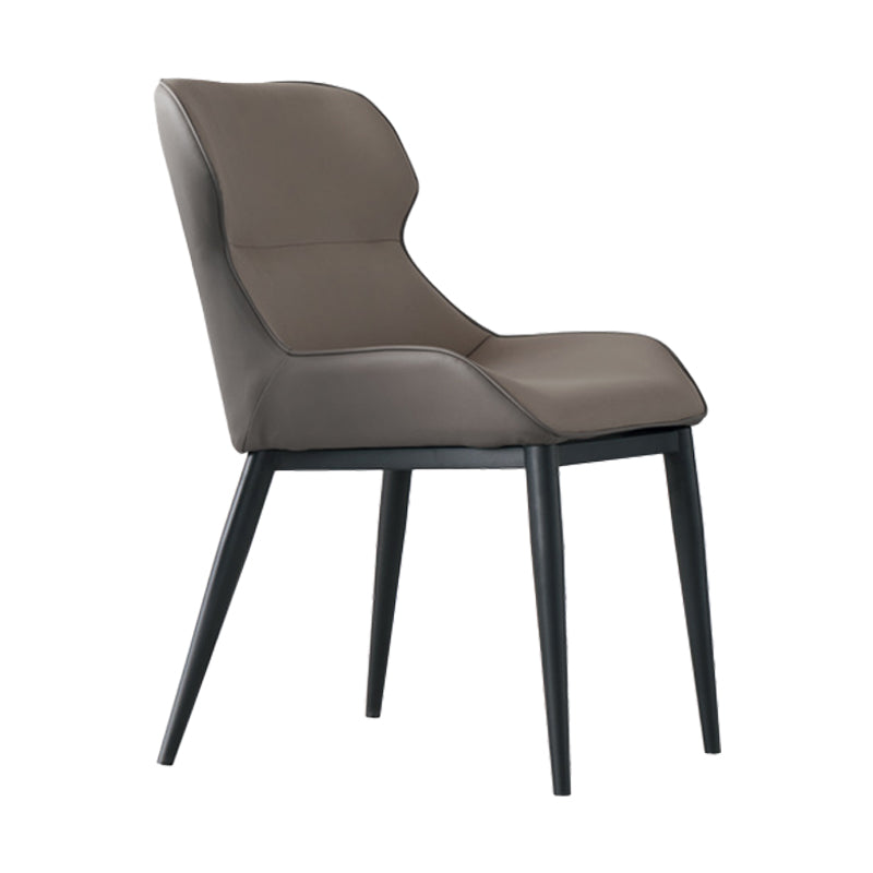 Chaise d'appoint à oreilles de style moderne avec pieds en métal pour un usage domestique (Ensemble de 2)
