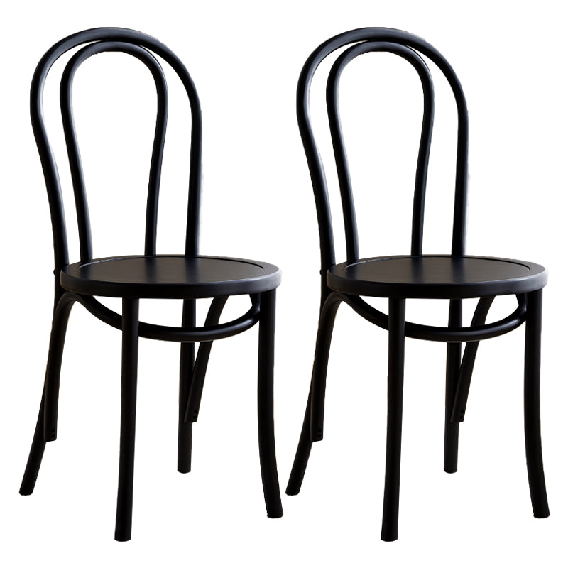Ensemble de chaises de cuisine côté arrière Windsor en bois de hêtre de style contemporain
