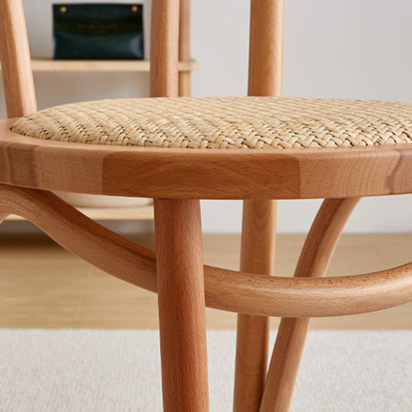Ensemble de chaises de cuisine côté arrière Windsor en bois de hêtre de style contemporain