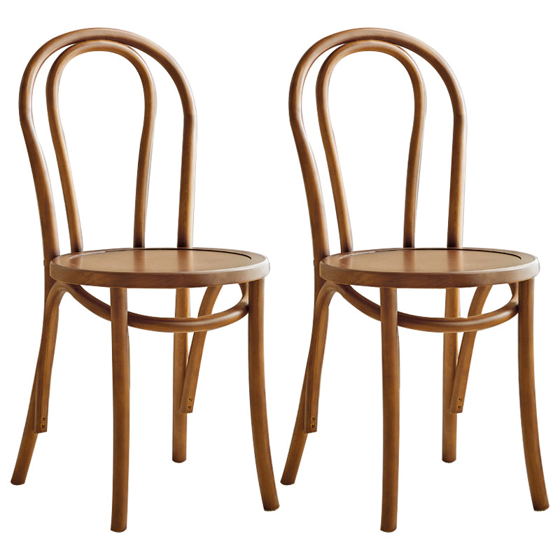Ensemble de chaises de cuisine côté arrière Windsor en bois de hêtre de style contemporain