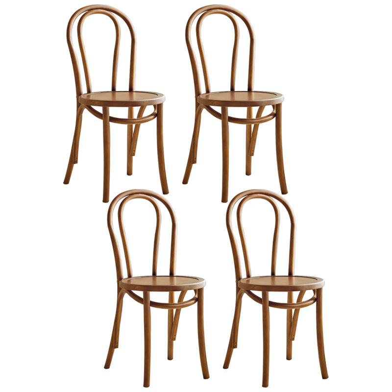 Ensemble de chaises de cuisine côté arrière Windsor en bois de hêtre de style contemporain