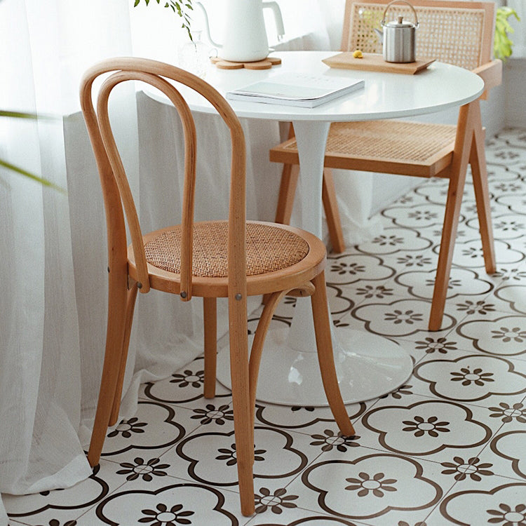 Ensemble de chaises de cuisine côté arrière Windsor en bois de hêtre de style contemporain