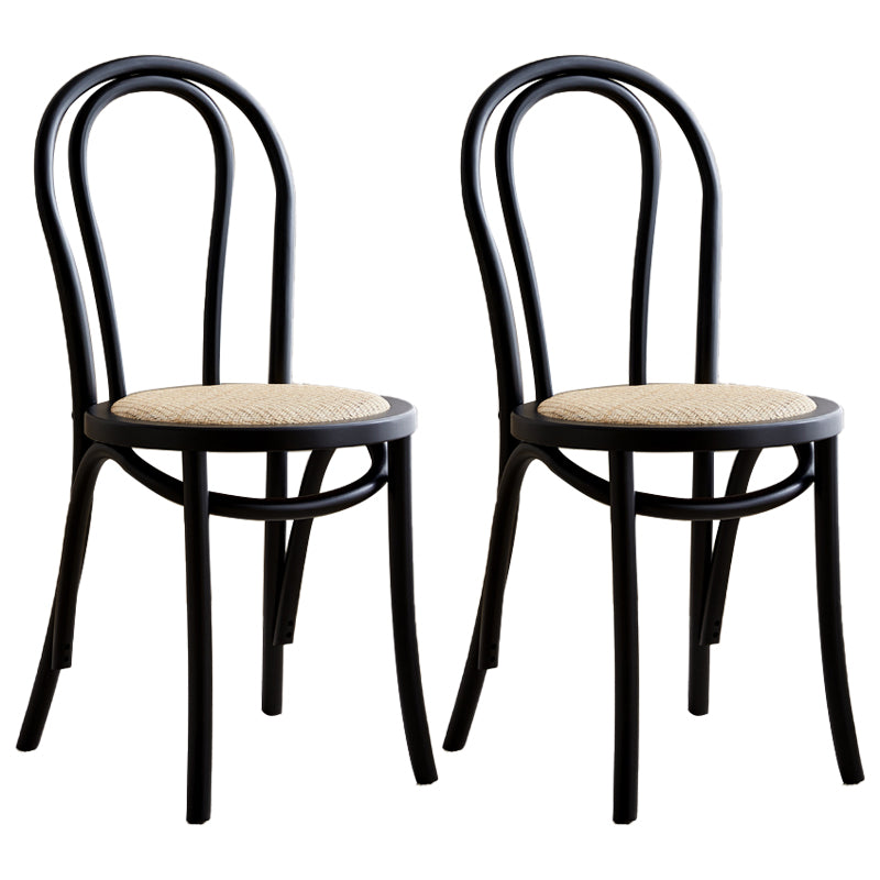 Ensemble de chaises de cuisine côté arrière Windsor en bois de hêtre de style contemporain