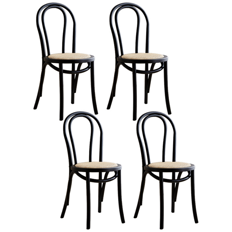 Ensemble de chaises de cuisine côté arrière Windsor en bois de hêtre de style contemporain