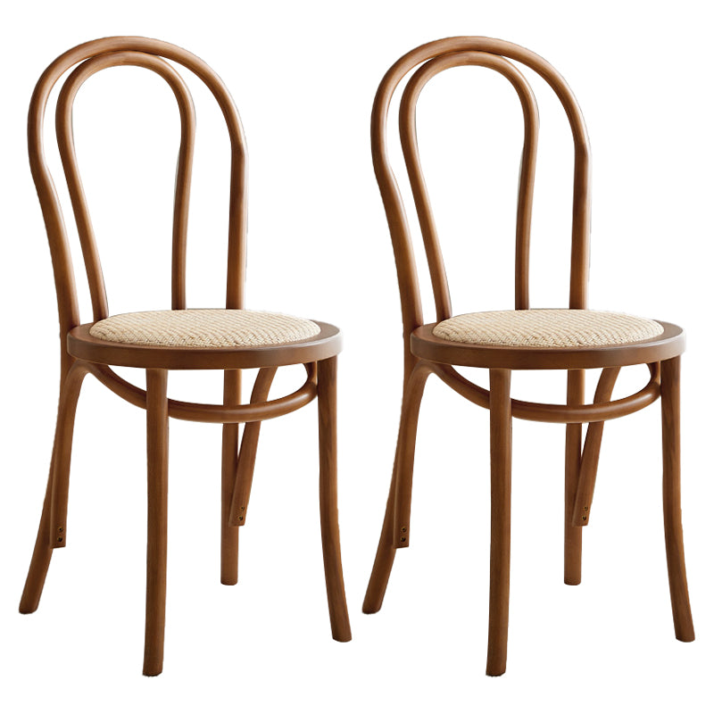Ensemble de chaises de cuisine côté arrière Windsor en bois de hêtre de style contemporain