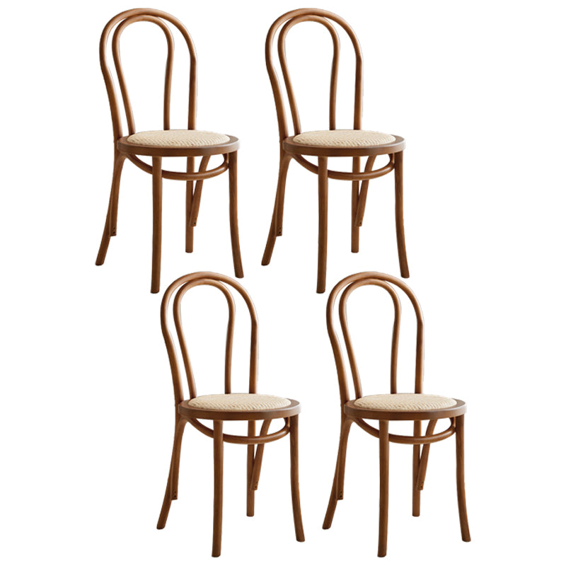 Ensemble de chaises de cuisine côté arrière Windsor en bois de hêtre de style contemporain