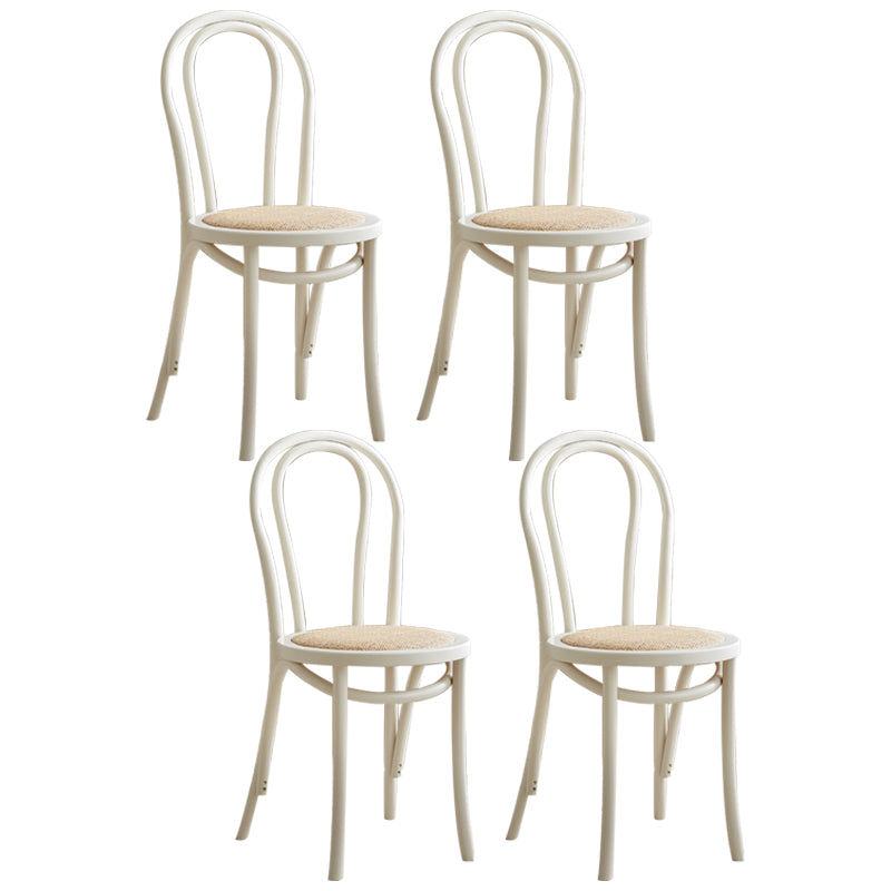 Ensemble de chaises de cuisine côté arrière Windsor en bois de hêtre de style contemporain