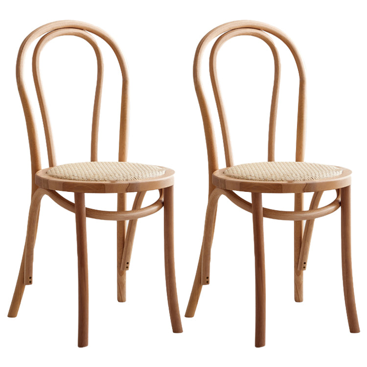 Ensemble de chaises de cuisine côté arrière Windsor en bois de hêtre de style contemporain
