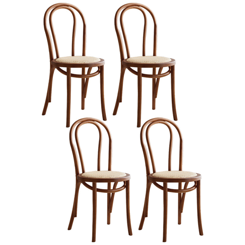 Ensemble de chaises de cuisine côté arrière Windsor en bois de hêtre de style contemporain