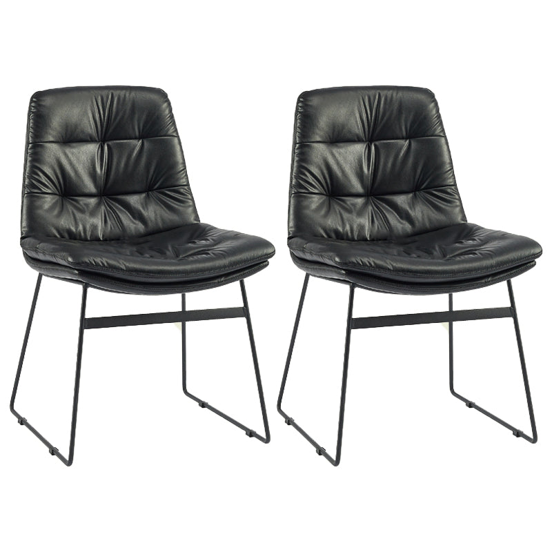 Contemporary Style Metal Dining Chair Dining Side Arm Chair for Kitchen