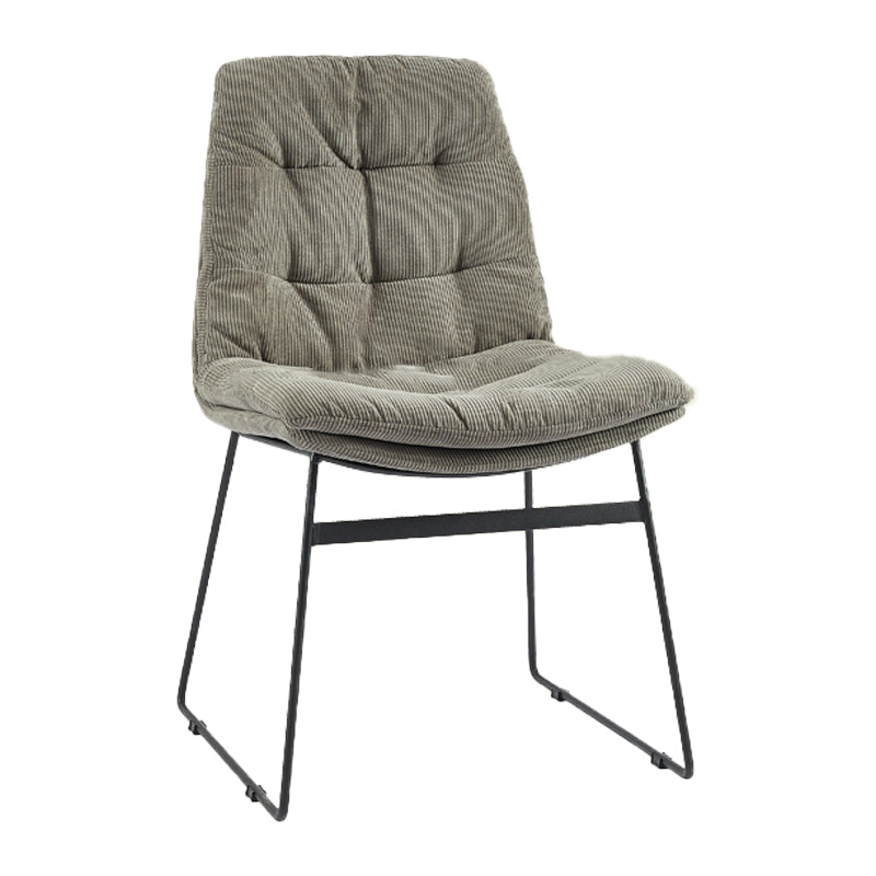 Contemporary Style Metal Dining Chair Dining Side Arm Chair for Kitchen