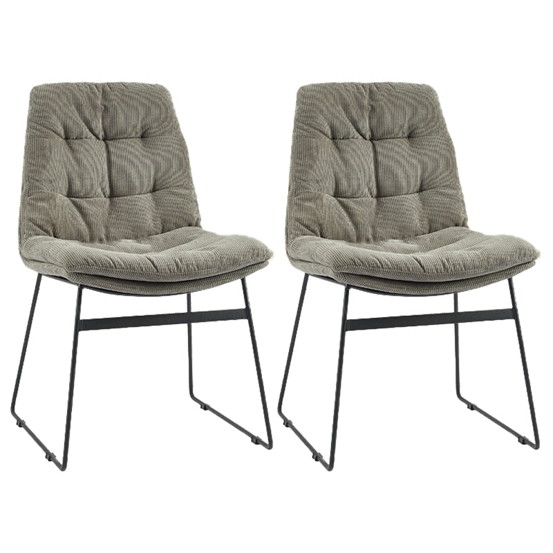 Contemporary Style Metal Dining Chair Dining Side Arm Chair for Kitchen