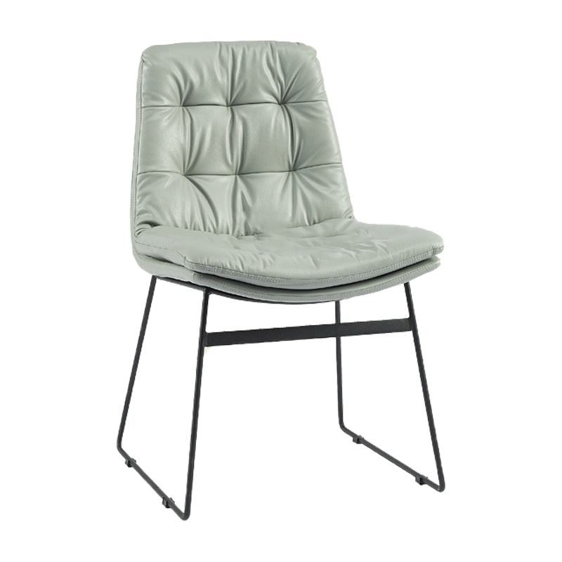 Contemporary Style Metal Dining Chair Dining Side Arm Chair for Kitchen