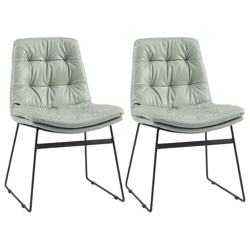 Contemporary Style Metal Dining Chair Dining Side Arm Chair for Kitchen