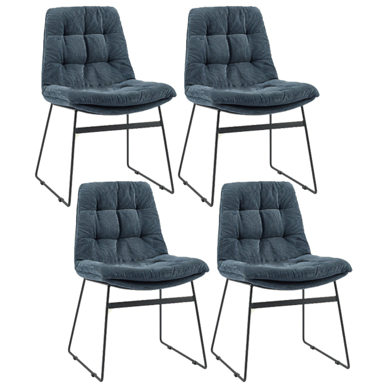 Contemporary Style Metal Dining Chair Dining Side Arm Chair for Kitchen