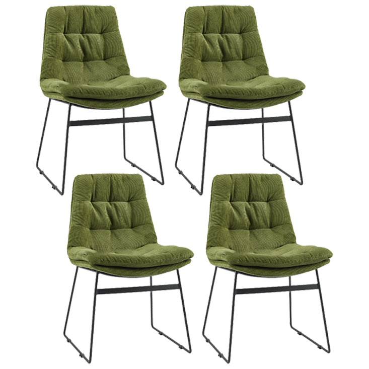 Contemporary Style Metal Dining Chair Dining Side Arm Chair for Kitchen