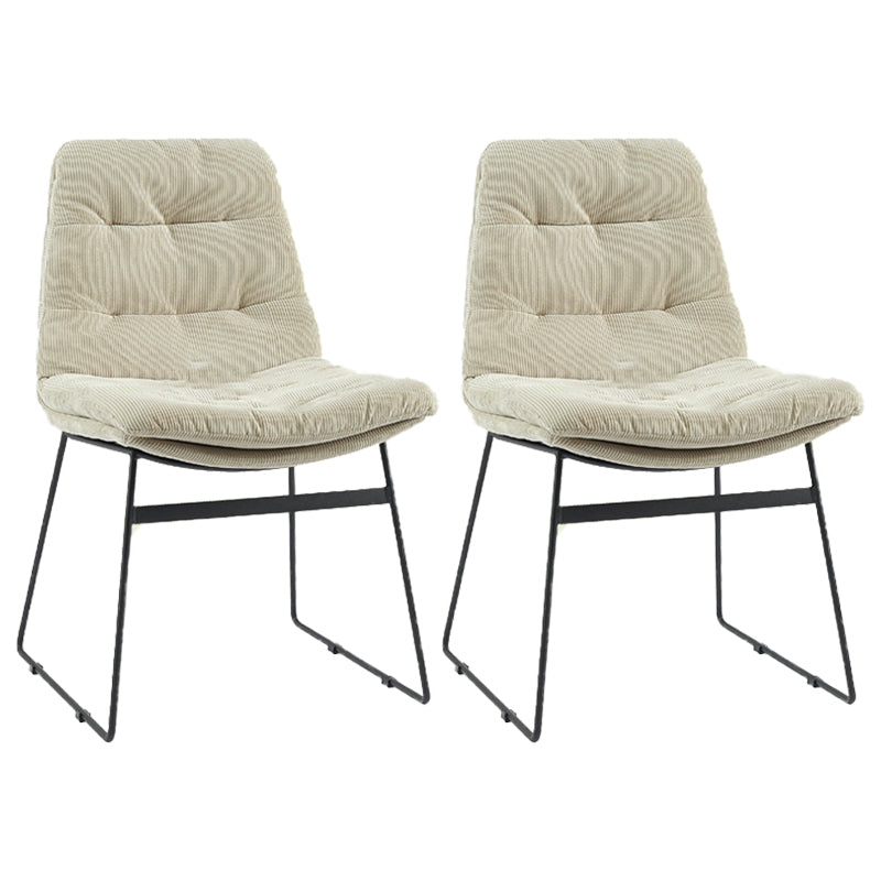 Contemporary Style Metal Dining Chair Dining Side Arm Chair for Kitchen