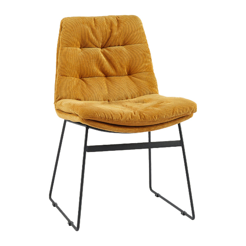 Contemporary Style Metal Dining Chair Dining Side Arm Chair for Kitchen