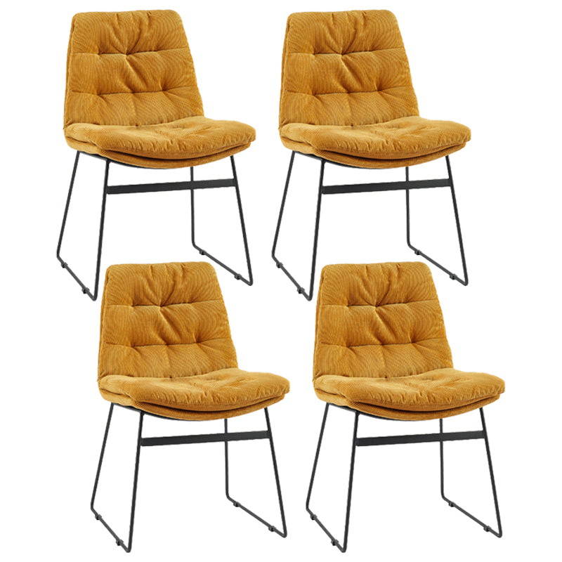 Contemporary Style Metal Dining Chair Dining Side Arm Chair for Kitchen