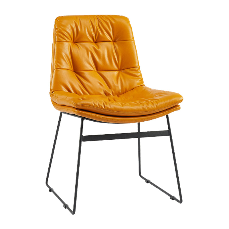 Contemporary Style Metal Dining Chair Dining Side Arm Chair for Kitchen