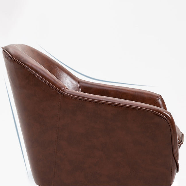Contemporary Style Upholstered Arm Chair Solid Back Dining Side Chairs for Home Use