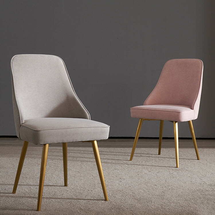 Chaises de salle à manger en métal de style contemporain, chaises sans bras Parsons pour cuisine
