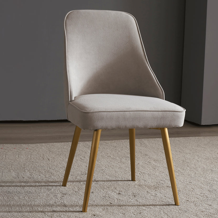 Chaises de salle à manger en métal de style contemporain, chaises sans bras Parsons pour cuisine