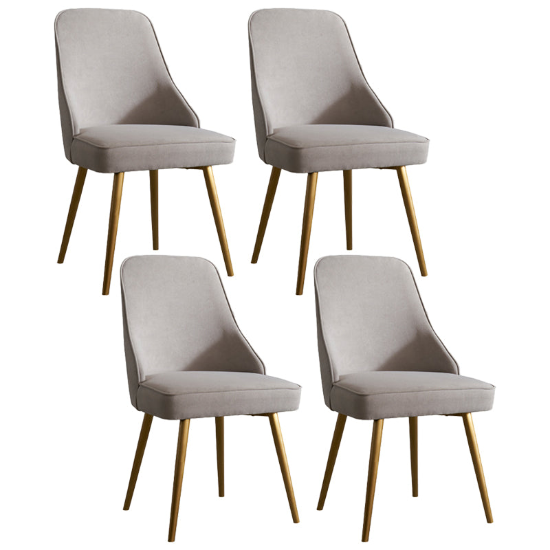 Chaises de salle à manger en métal de style contemporain, chaises sans bras Parsons pour cuisine