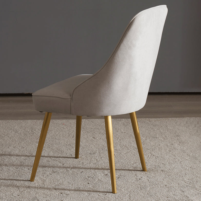 Chaises de salle à manger en métal de style contemporain, chaises sans bras Parsons pour cuisine