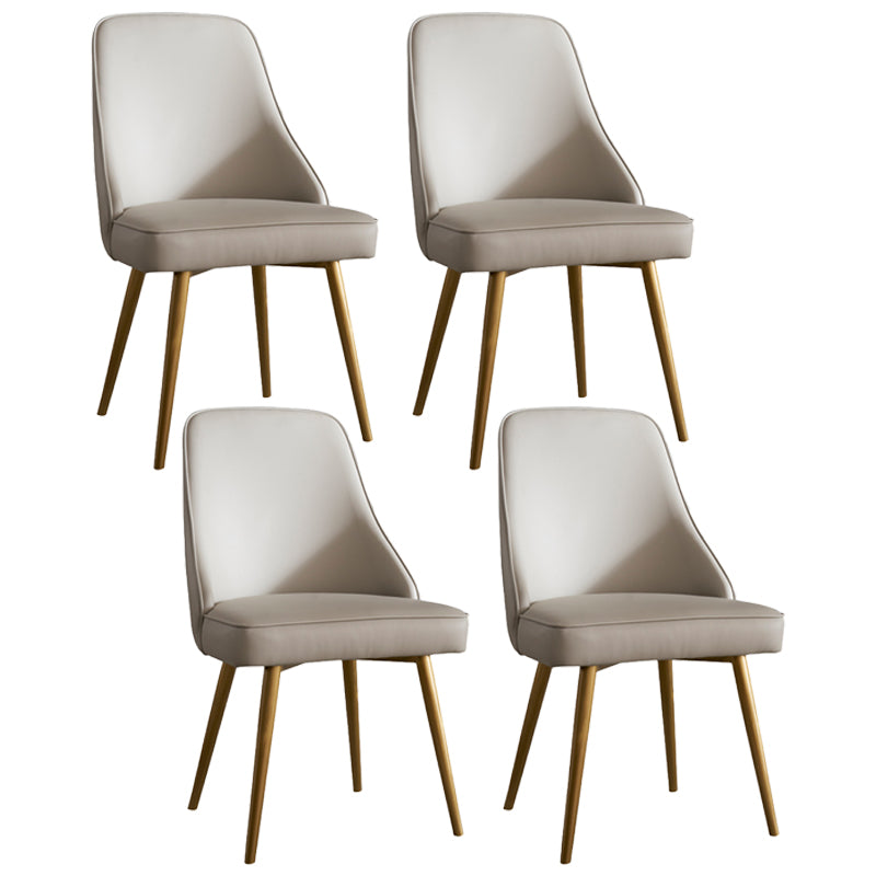 Chaises de salle à manger en métal de style contemporain, chaises sans bras Parsons pour cuisine