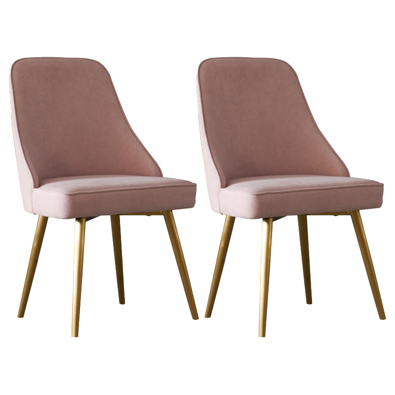 Chaises de salle à manger en métal de style contemporain, chaises sans bras Parsons pour cuisine