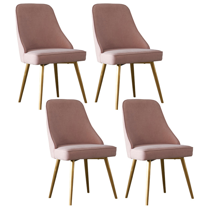 Chaises de salle à manger en métal de style contemporain, chaises sans bras Parsons pour cuisine