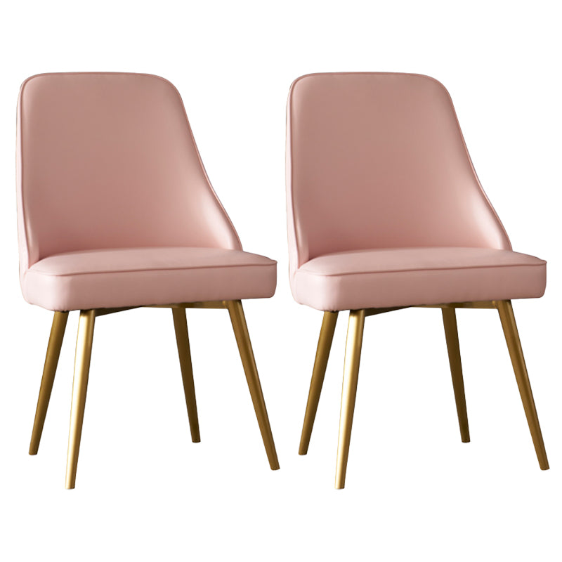 Chaises de salle à manger en métal de style contemporain, chaises sans bras Parsons pour cuisine