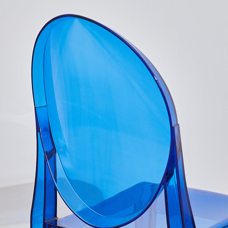 Scandinavian Style Plastic Chair Set Kitchen Dining Room Open Back Side Chairs