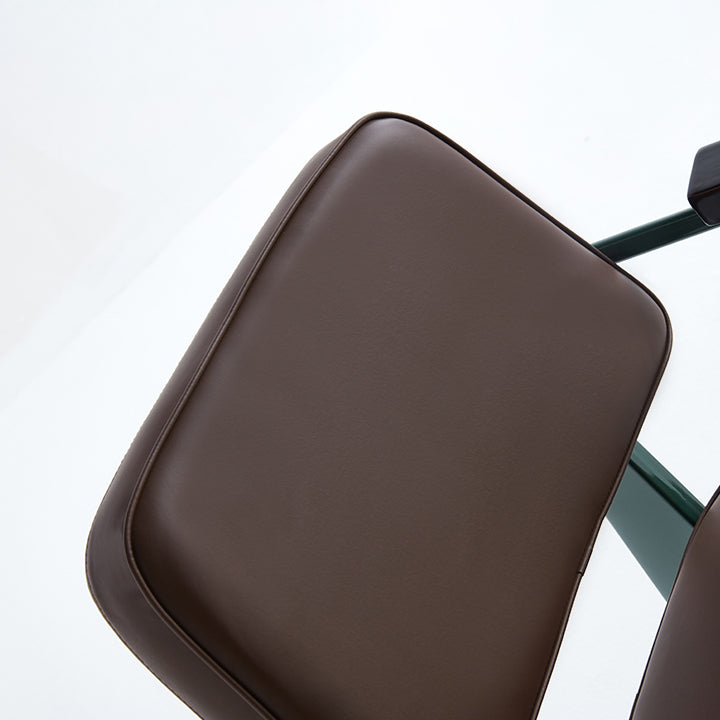 Chaise d'appoint scandinave à dossier ouvert, chaise de salle à manger rembourrée en métal