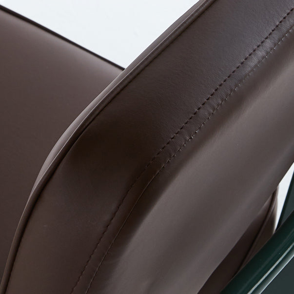 Chaise d'appoint scandinave à dossier ouvert, chaise de salle à manger rembourrée en métal