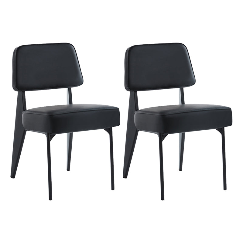 Chaise d'appoint scandinave à dossier ouvert, chaise de salle à manger rembourrée en métal
