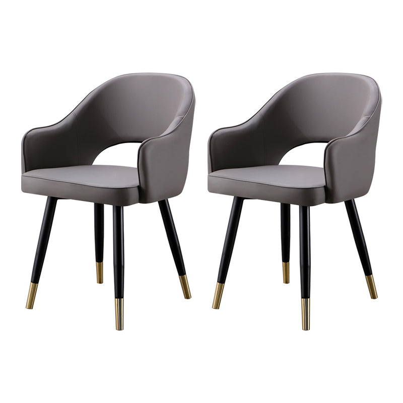Fauteuils de salle à manger en métal Glam, chaise d'appoint à dossier ouvert pour usage domestique
