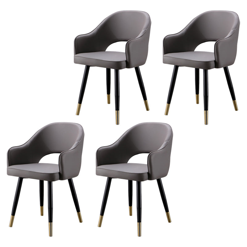 Fauteuils de salle à manger en métal Glam, chaise d'appoint à dossier ouvert pour usage domestique