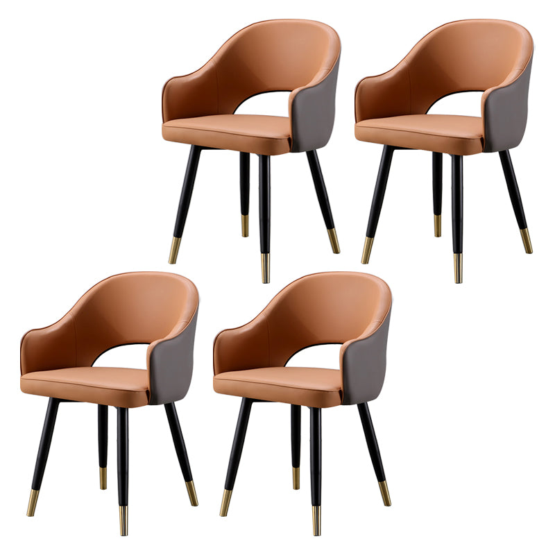 Fauteuils de salle à manger en métal Glam, chaise d'appoint à dossier ouvert pour usage domestique