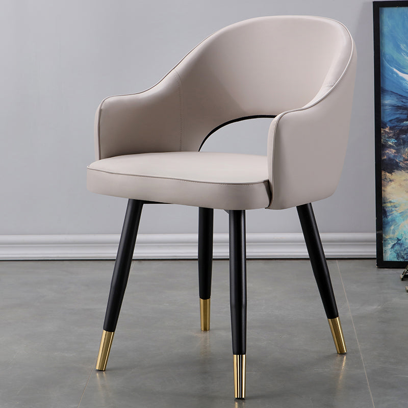 Fauteuils de salle à manger en métal Glam, chaise d'appoint à dossier ouvert pour usage domestique