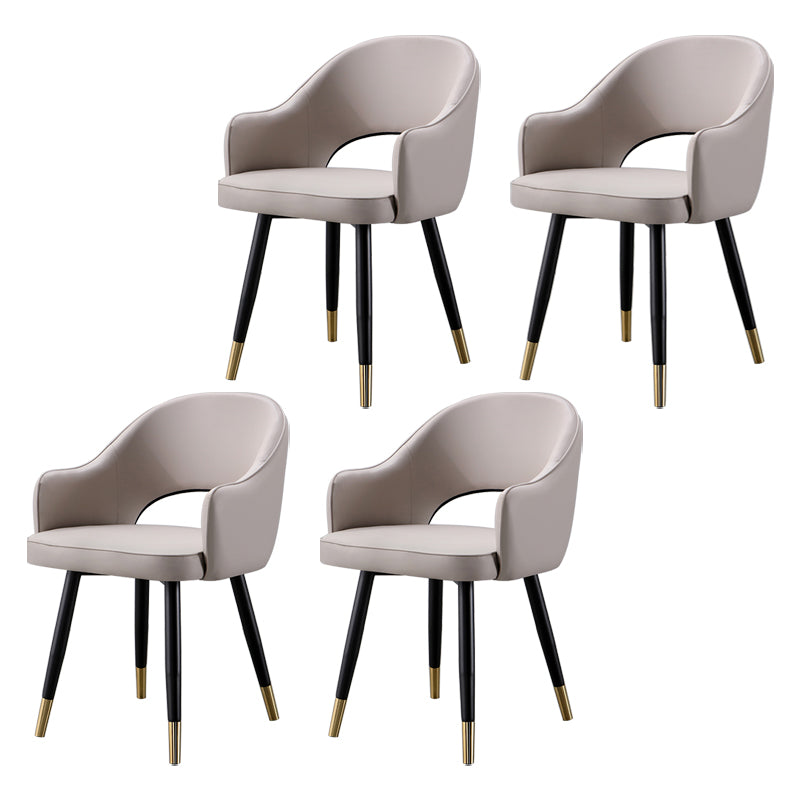 Fauteuils de salle à manger en métal Glam, chaise d'appoint à dossier ouvert pour usage domestique