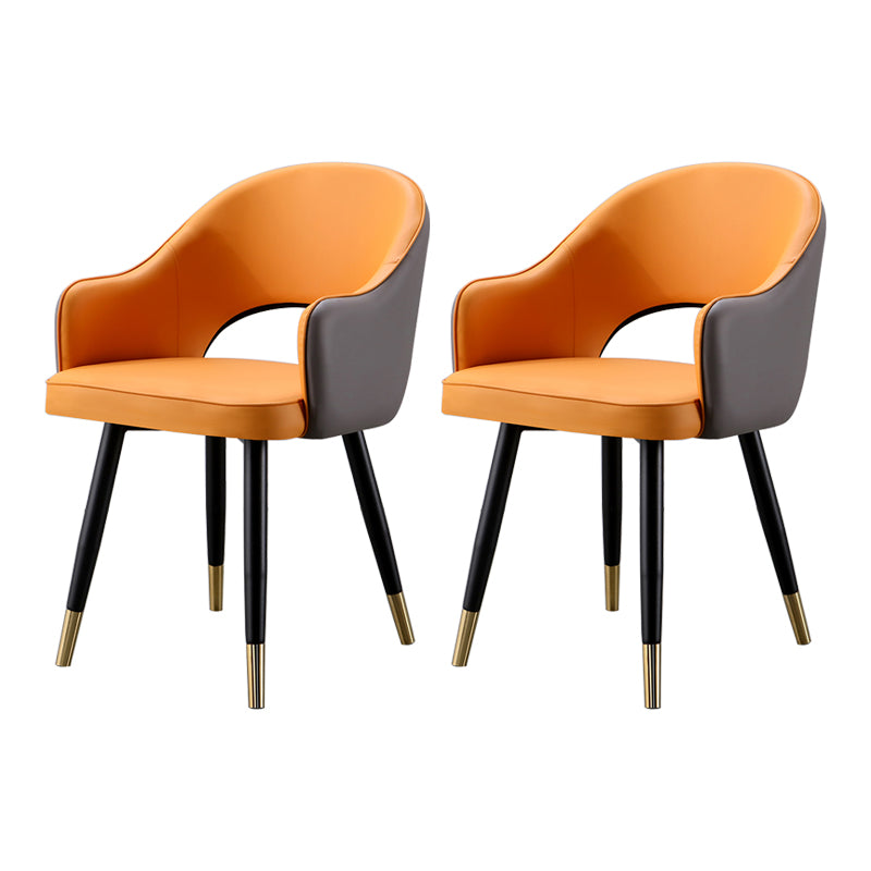 Fauteuils de salle à manger en métal Glam, chaise d'appoint à dossier ouvert pour usage domestique