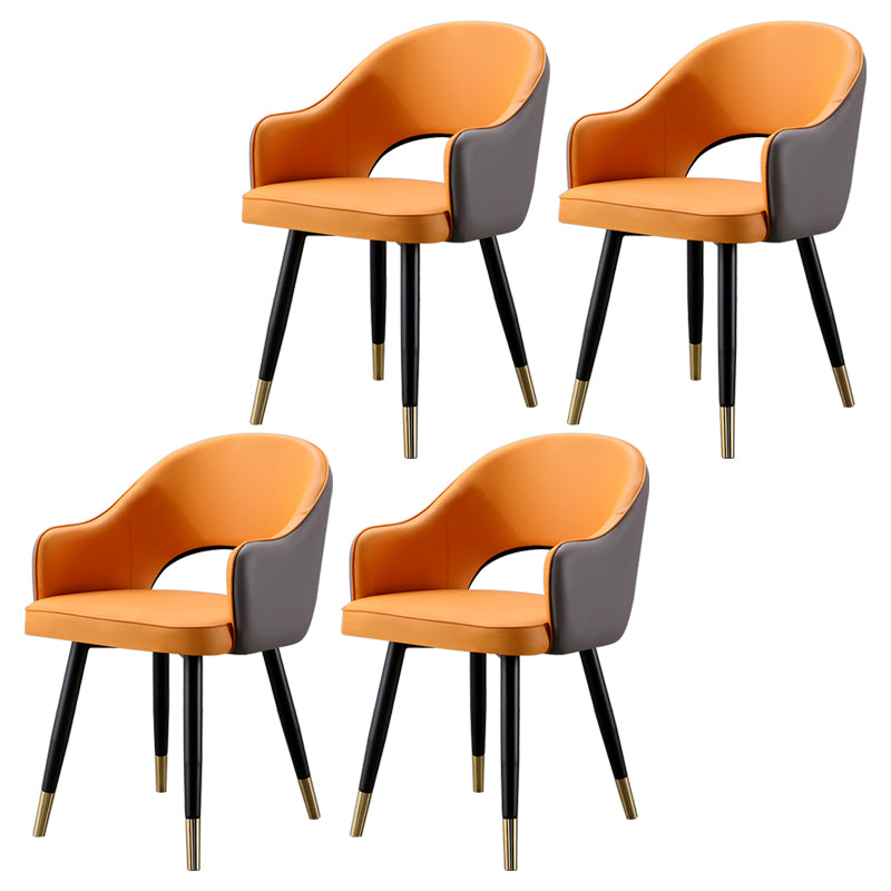 Fauteuils de salle à manger en métal Glam, chaise d'appoint à dossier ouvert pour usage domestique