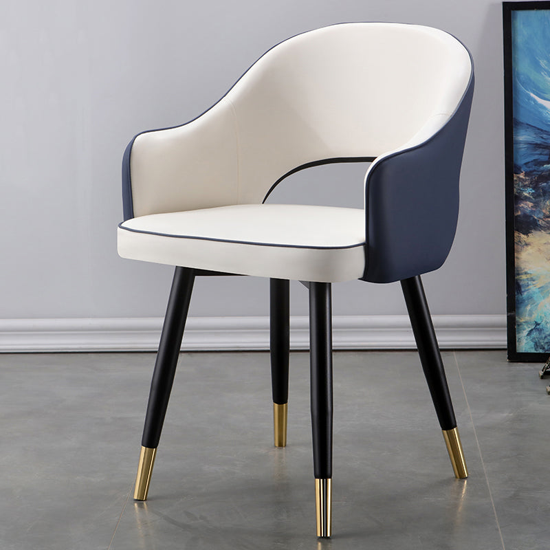 Fauteuils de salle à manger en métal Glam, chaise d'appoint à dossier ouvert pour usage domestique