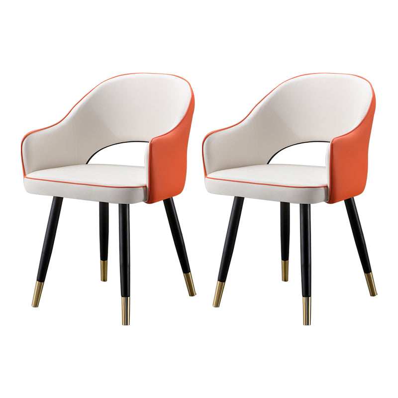 Fauteuils de salle à manger en métal Glam, chaise d'appoint à dossier ouvert pour usage domestique
